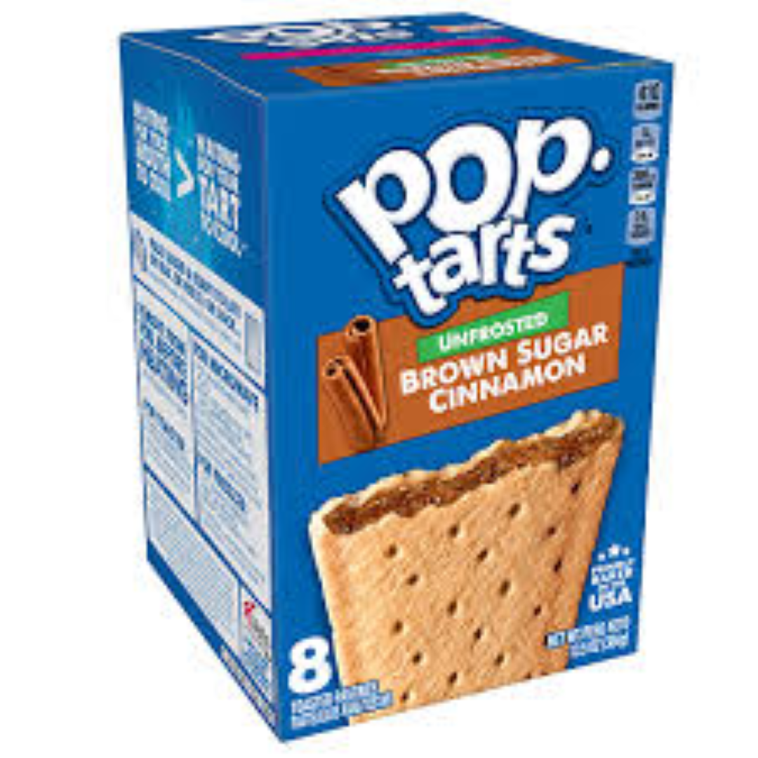 KELLOGGS POP TARTS UNFROSTED BROWN SUGAR CINNAMON 384G